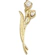 14K Yellow Gold Akoya Cultured Pearl Brooch