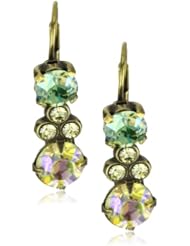 Sorrelli "Water Lily" Crystal Linear Dangle Gold-Tone Earrings