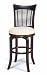 Bayberry Wicker Swivel Wood Counter Stool - Dark Cherry