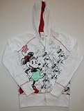 Disney Comic Minnie Mouse Girl's Fleece Sweatshirt - Size: Large 10/12, White