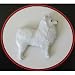 Jewelry : American Eskimo Dog Hand Painted Pin