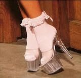 ANKLET Socks Ruffled Bow 3 COLORS Red Pink or White