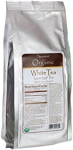 Swanson Certified Organic Loose Leaf White Tea 3.5 oz (100 grams) Pkg
