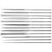 Nicholson 12 Piece Needle File Set with Handles, Swiss Pattern, Single Cut, #0 Coarseness, 5-1/2" Length