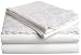 Pike Street 100% Cotton 400-Thread Count Heirloom Lace Embroided Sheet Set, White, Queen