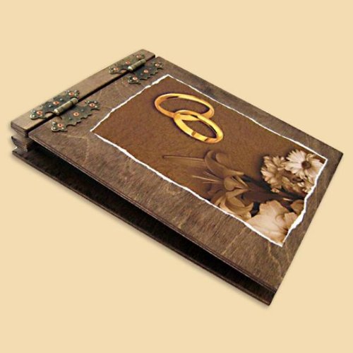 Ehe Hochzeitsalbum Fotoalbum aus Holz 50 Blatt 