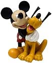 Disney LDG88296 Mickey Mouse and Pluto Statue, Natural Stone Finished