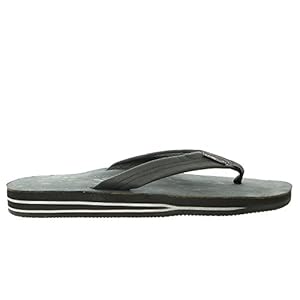 Rainbow Mens Double Layer Premier Leather with Arch Support Sandal, Black, X-Large