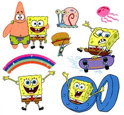 Spongebob Squarepants - Large Peel & Stick - 14 Window Decor Clings / Decals Spongebob Squarepants - Large Peel & Stick - 14 Window Decor Clings / Decals