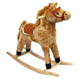 HAPPY TRAILS™ Horse Plush Rocking Horse - Wooden Rocker