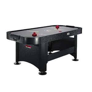 Speed Airhockey-Tisch stabiler Airhockeytisch groß (183x81x91cm Spieltisch, inkl. 2x Airhockey Puck & Schläger) schwarz