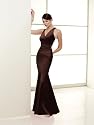 Elegantes Luxus Party Empire Abendkleid, Ballkleid,  Farbe braun