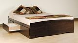 Double - Full Platform Storage Bed with 6 drawers (Espresso) (18.75