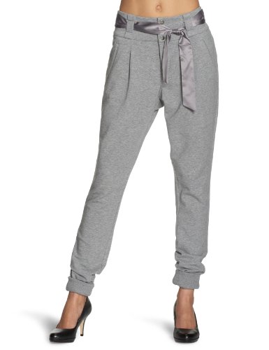Oui Damen Hose/ Lang  22055, Gr. 38, Grau (light grey 9291) Preisvergleich
