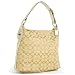 Authentic Coach Signature Penelope Large Shoulder Bag 16538 Light Khaki/White