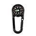 LSD (Pack of 6) Multifunctional Metal Carabiners Clip Hook Mini Compass 3 in 1 Derection Guiding Thermometer Keyring Keychains For Outdoor Sport Hiking Camping Hunting