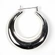 Sterling Silver Plain Hoop Earrings - Size: 45mm