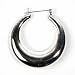 Sterling Silver Plain Hoop Earrings - Size: 45mm