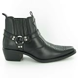 Mens US Brass Cuban Heel Stirrup Western / Cowboy Boots