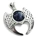 Sterling Silver Celtic Knot Wings Blue Sodalite Slide Pendant