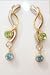 MICHOU Earrings Jewelry Sterling silver 925 , 22k gold vermeil, Peridot , Blue Topaz