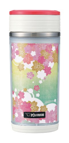 Zojirushi SM-BTE35RA 11-Ounce D-Mug Stainless Mug with Tea Strainer, Red