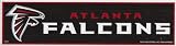 Atlanta Falcons NFL Bumper Sticker - 3" X 11"