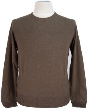 Maglierie Di Perugia MDP IU 201 Brown Crewneck Cashmere/Silk Men's Knit Sweater