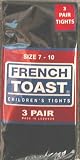 3 Pairs of Childrens Navy Blue Tights - Size 7 to 10