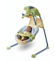 Fisher-Price Nature's Wonder Papasan Cradle Swing