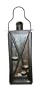 Biedermann & Sons Square Metal Lantern-Style Candleholder for Tea Lights or Pillar Candles