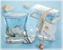 "Seashells" Gel Candle in Clear Gift Box with Raffia Tie and "Thank You" Tag - Baby Shower Gifts & Wedding Favors (Set of 48)