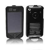 BoxWave iPhone 3GS AluArmor Jacket - Rugged, Heavy Duty Anodized Aluminum Metal Case for Slim and Durable Protection - iPhone 3GS Cases and Covers (Black (no screen guard))