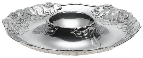 Arthur Court Bunny Round 14-Inch Chip-and-Dip Tray