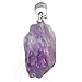 Top Plaza 1pc Natural Amethyst/ Topaz Healing Point Chakra Bead Gemstone Pendant for Necklace Making (Amethyst)