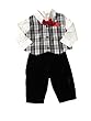 Minibasix Boy Black & White Holiday Vest Set