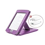 DURAGADGET Housse Etui Violet en Cuir V�ritable avec Support Int�gr� pour le Nouveau Lecteur de Livre Electronique Amazon Kindle TOUCH, WIFI & 3G, �cran tactile 6" (15 cm), affichage E Ink (derni�re/nouvelle g�n�ration 2012) + Chargeur Secteur Bonuspar Duragadget