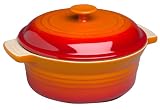 Review LE CREUSET UK LTD 9100622109 / Le Creuset Stoneware Round Casserole, Volcanic, 21 cm