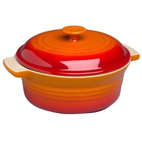 Le Creuset Stoneware Round Casserole, Volcanic, 21 cm