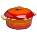 Le Creuset Stoneware Round Casserole, Volcanic, 21 cm