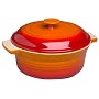 Le Creuset Stoneware Round Casserole, Volcanic, 21 cm