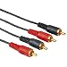 Hama 2 Phono to 2 Phono cable (Gold), 10m