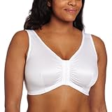 Glamorise Women's Complete Comfort Front Close Leisure Bra, White, 44B/C/D