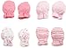 Gerber No-scratch Baby Mittens Girl Pinks & Flowers for Newborn 4 Pack