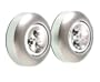 2 Adhesive Bright White Silver LED Push Light