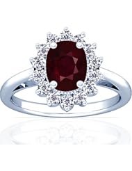 Platinum Cushion Cut Ruby Ring With Sidestones (GIA Certificate)