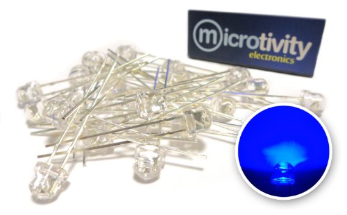 microtivity IL305 4.8mm Wide Angle Blue Straw Hat LED (Pack of 25) On Sale