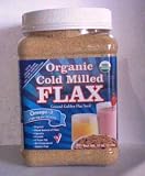 100% Natural Organic Flax Pre-ground Cold Milled Golden Flax Seed - 40 Oz