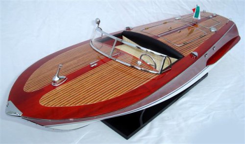 Riva Corsaro 35" Speedboat Fully Assembled Wood Model Not a Kit Can Be Converted to Remote Control