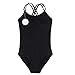 Arshiner Kids Girl's Double Strap Slim Solid Camisole Leotard Black(FBA) 150(Age: 9-10Y)
